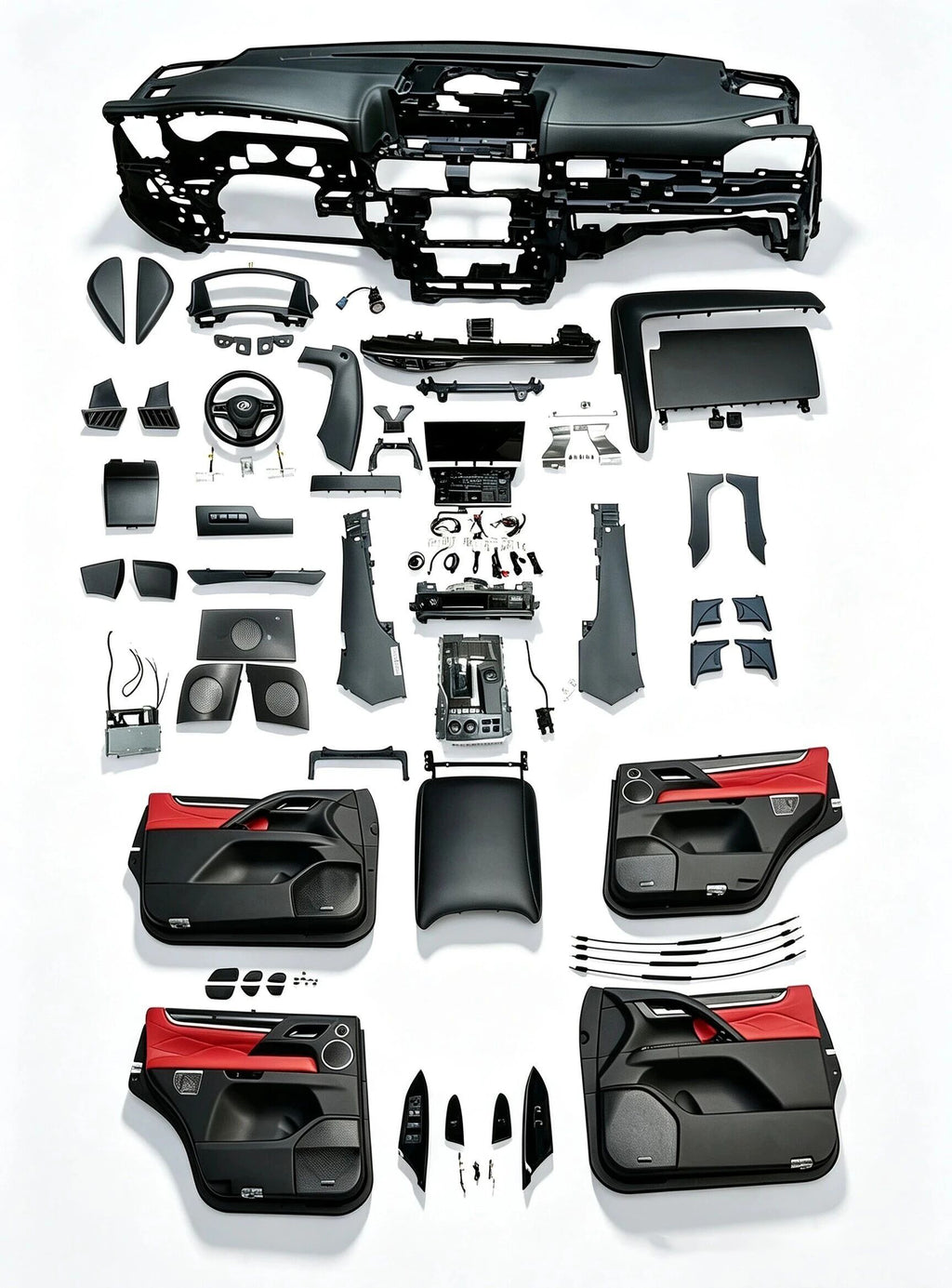2008-2015 Upgrade 2021 LX570 Interior Kit Red