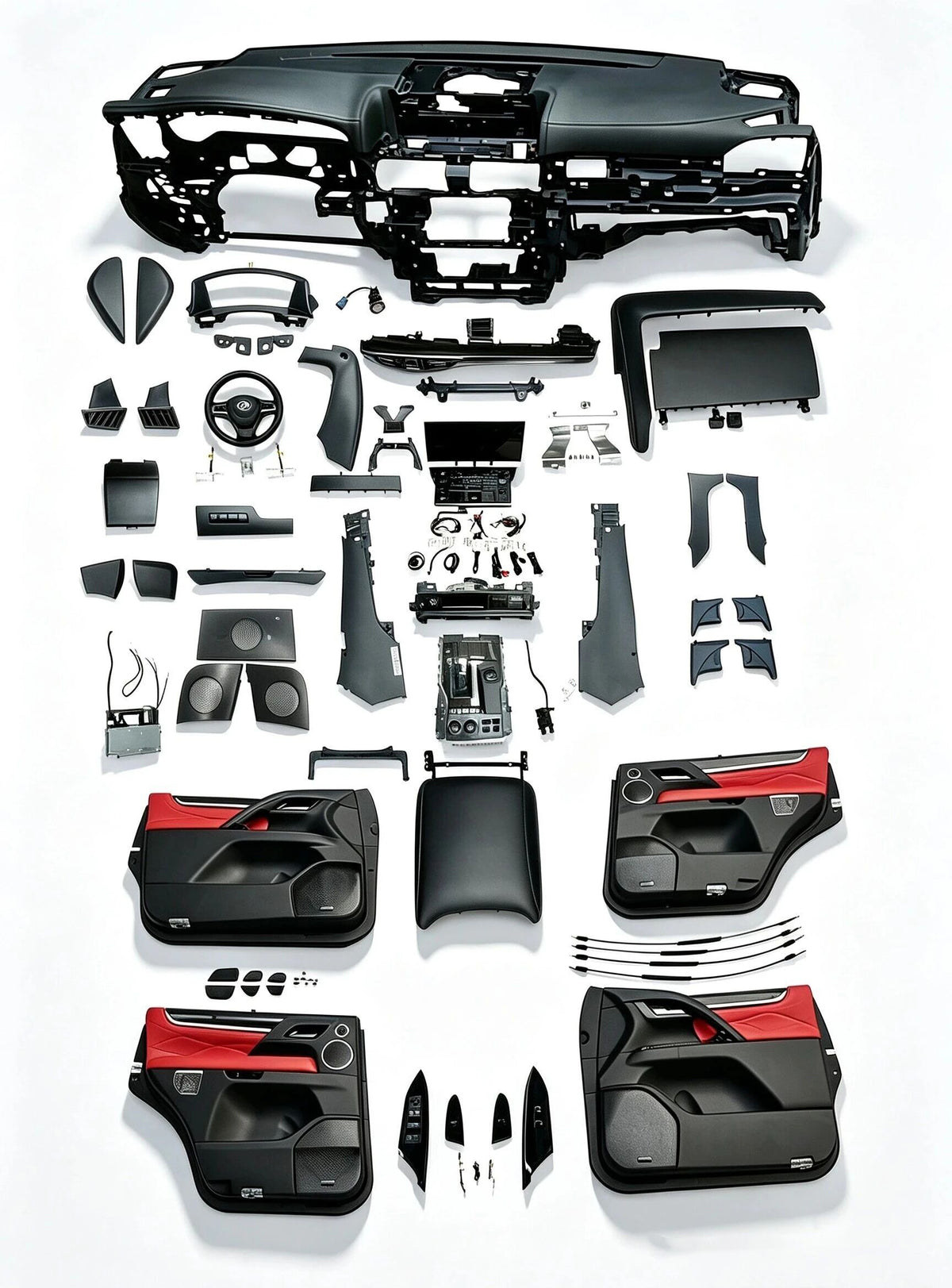 2008-2015 Upgrade 2021 LX570 Interior Kit Red