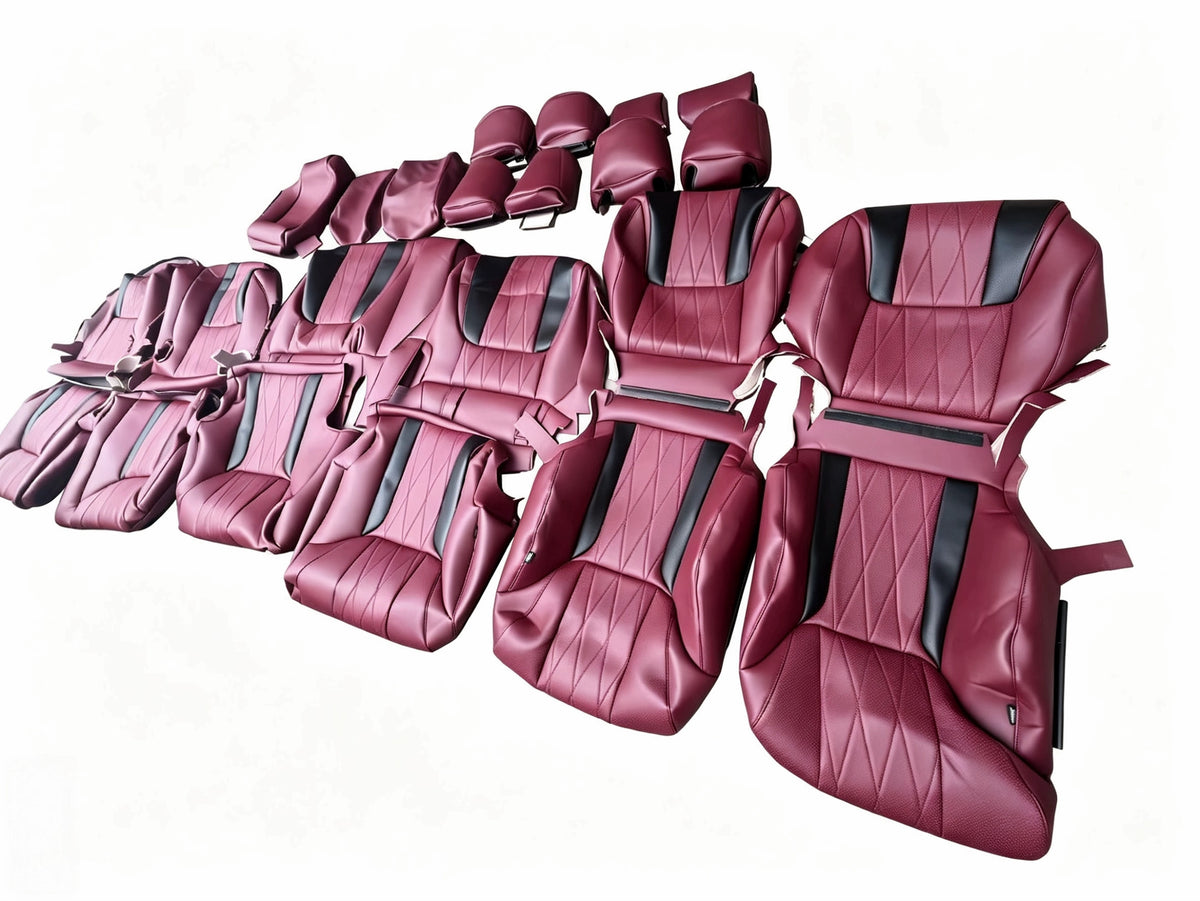2008-2015 Upgrade 2021 LX570 Interior Kit maroon